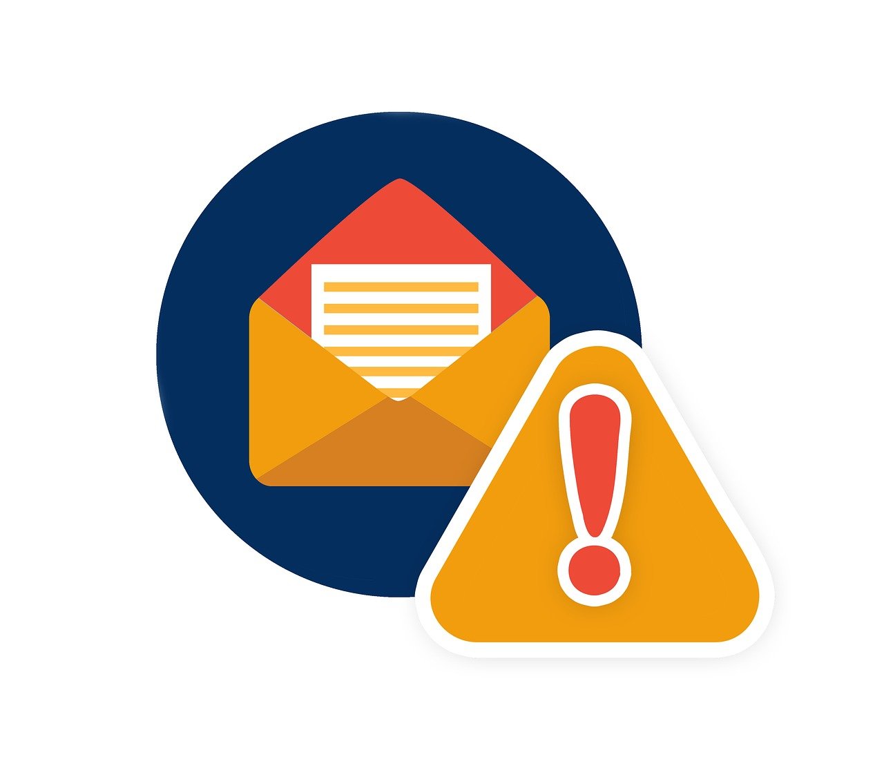 Email icon with warning sign
